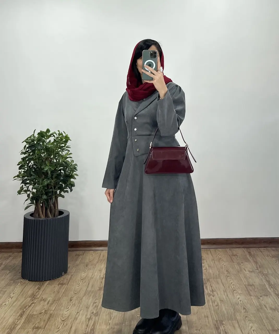 پیراهن مانتویی پاییزه آترینا